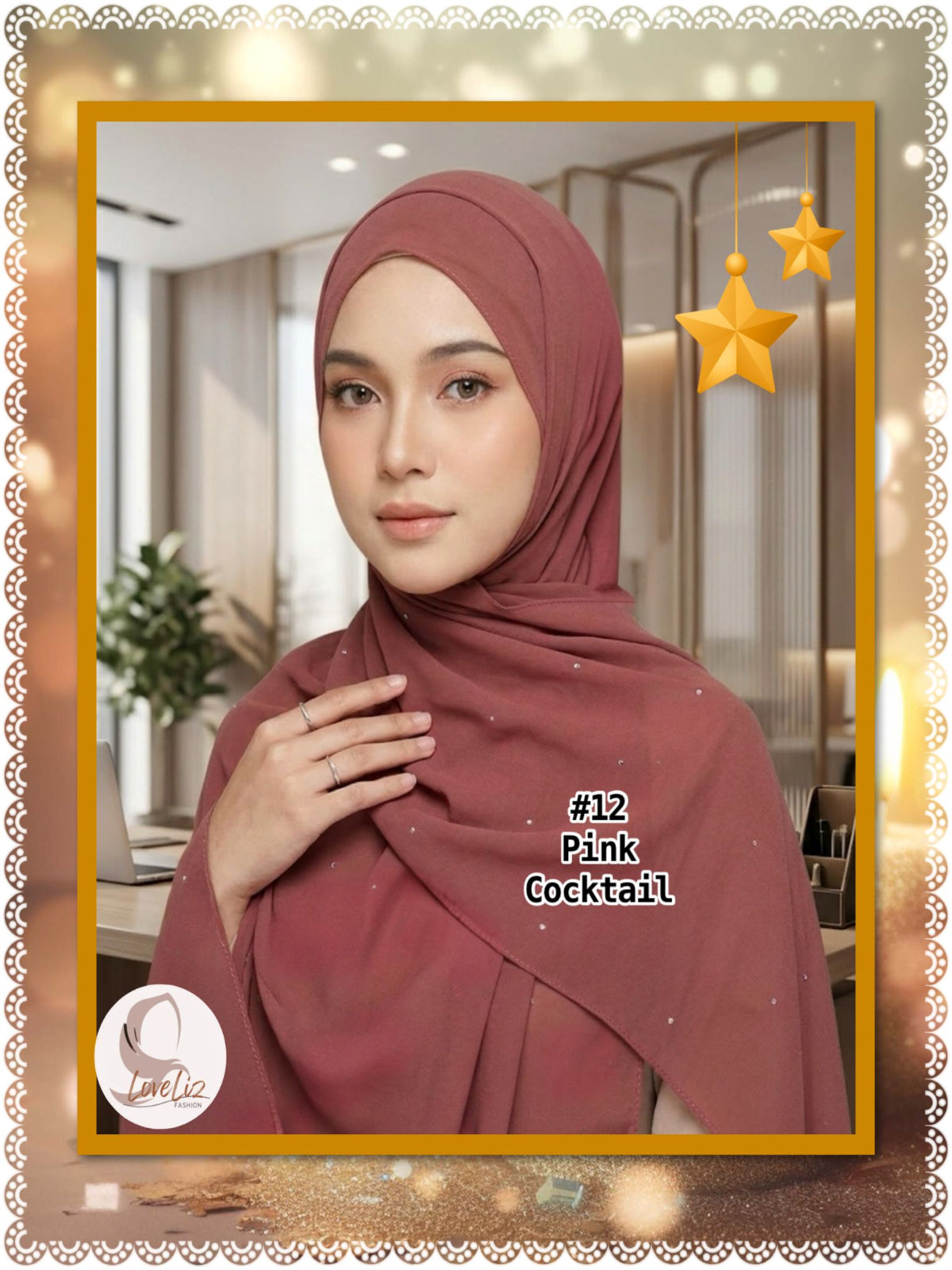 Shawl Chiffon Diamante (SHL_0326/045)
