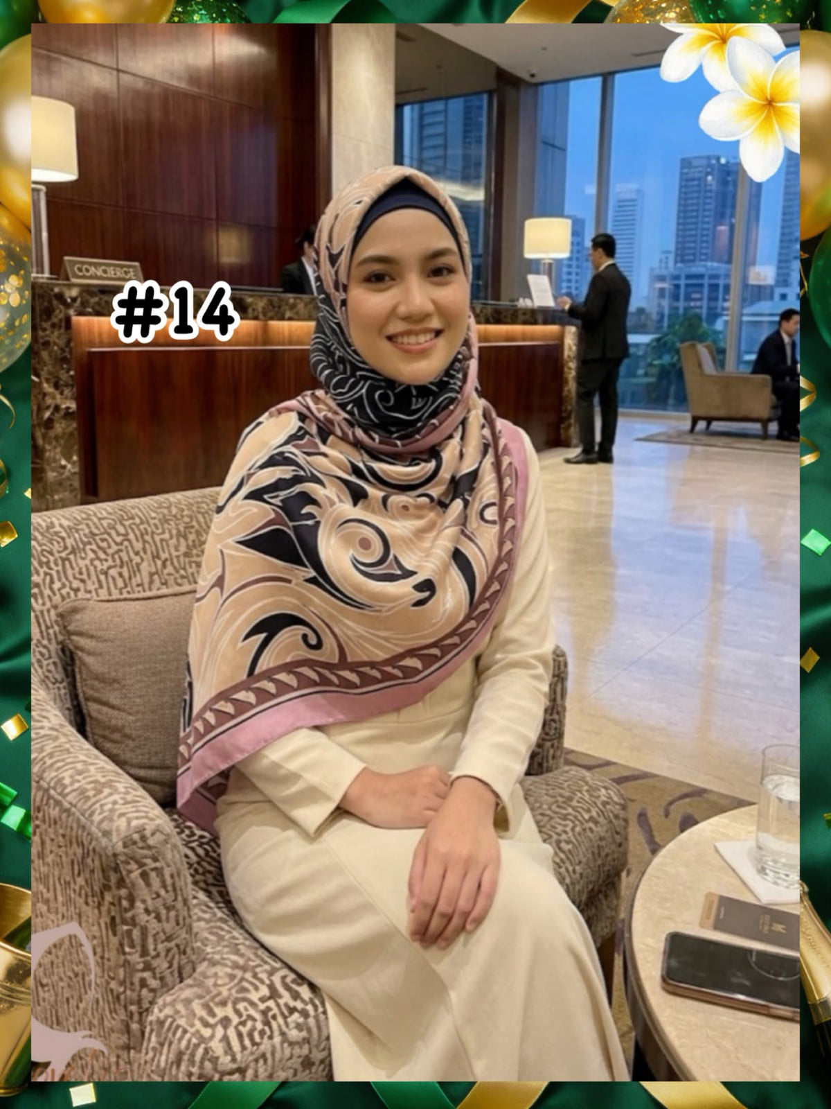 Shawl Bubble Satin (SHL_1026/058) (🔥3 pcs for $30/- 🔥)