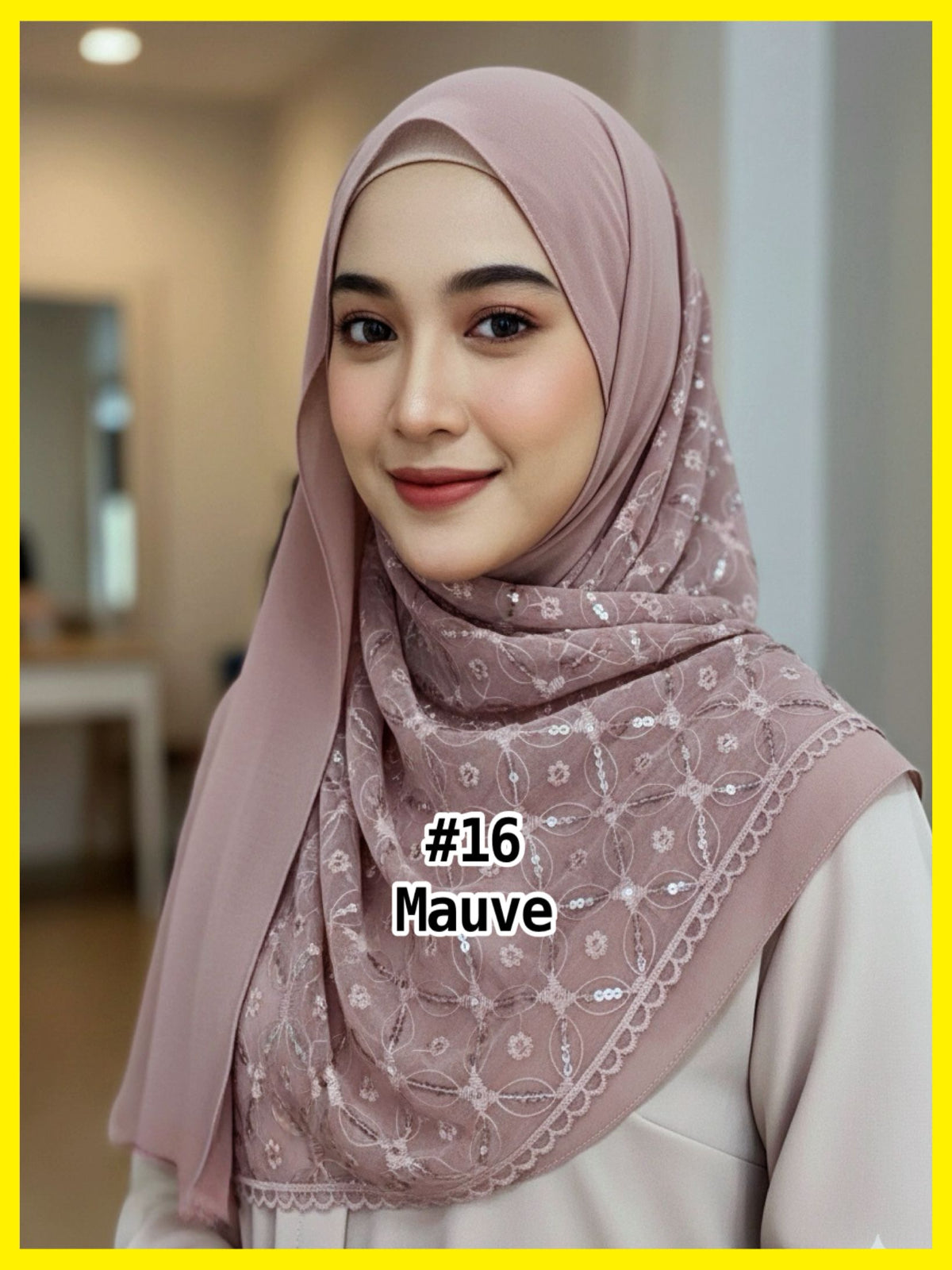 Shawl Chiffon Pleated Lace (SHL_0326/037)