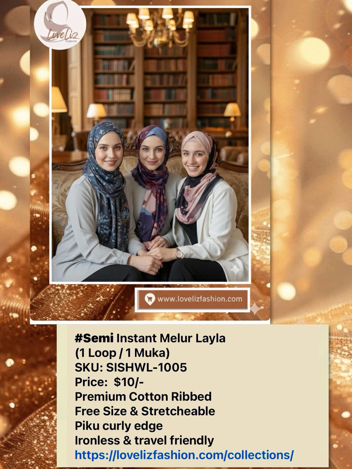 Semi Instant Melur Layla 1 Loop 1 Muka (SISHWL-1005)