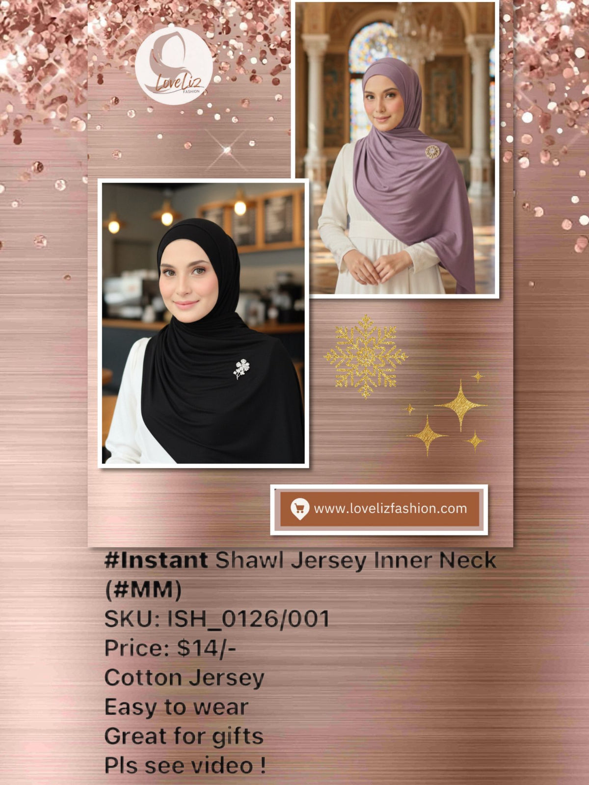 Instant Shawl Jersey Inner Neck (ISHL_0126/001) (#MM)