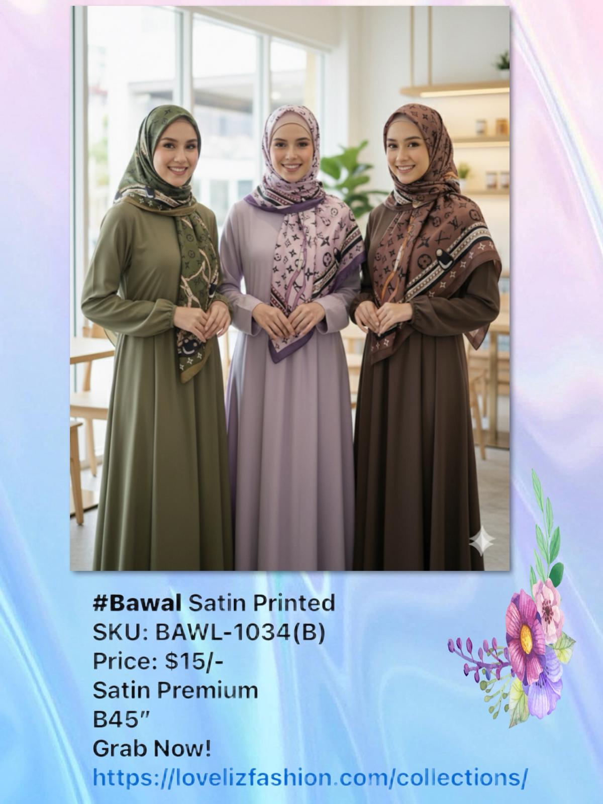 Bawal Satin Printed (BAWL-1034(B))