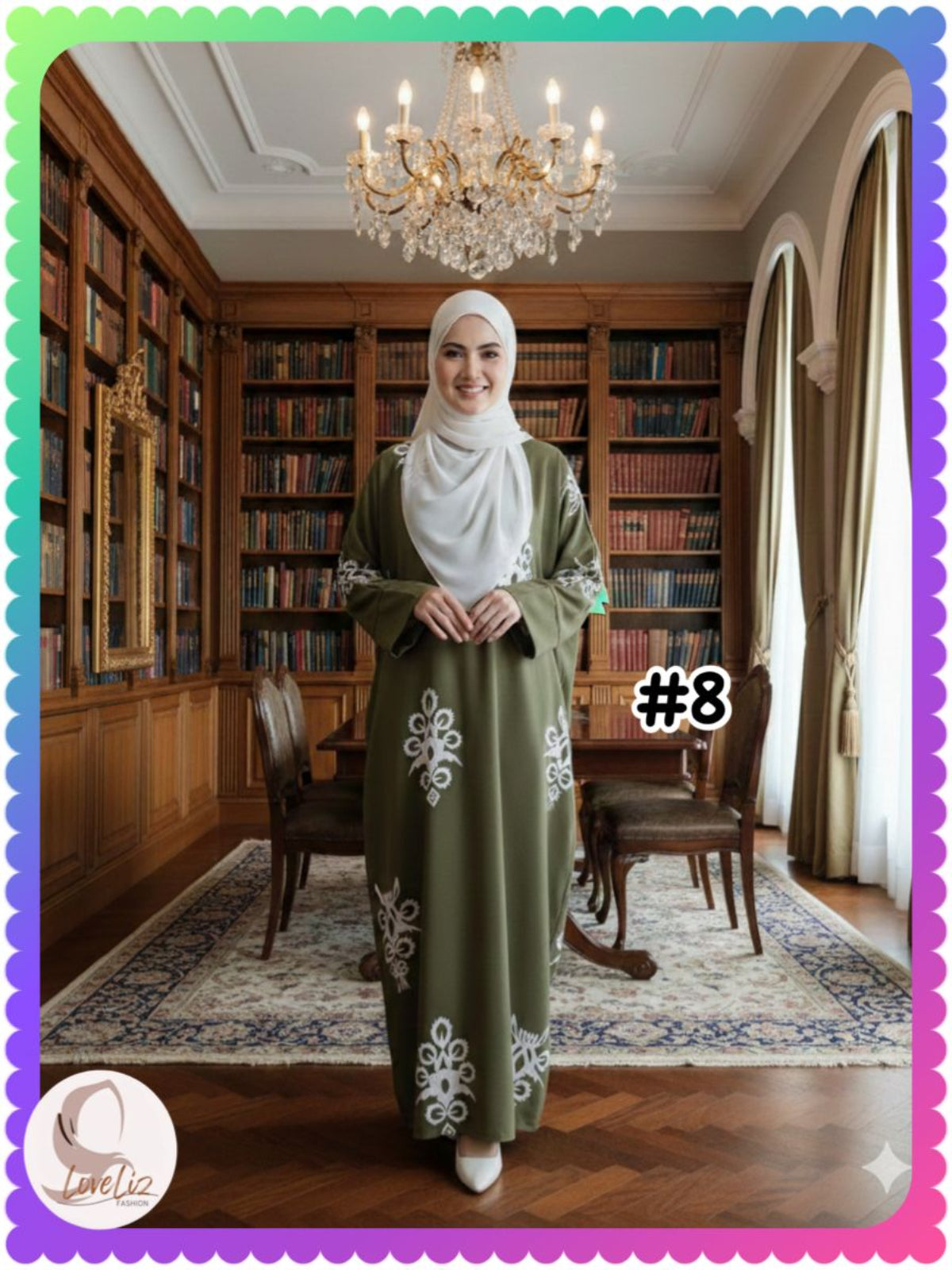 Long Printed Dress (LODR- 1007/3(B)) (#FFKNG)