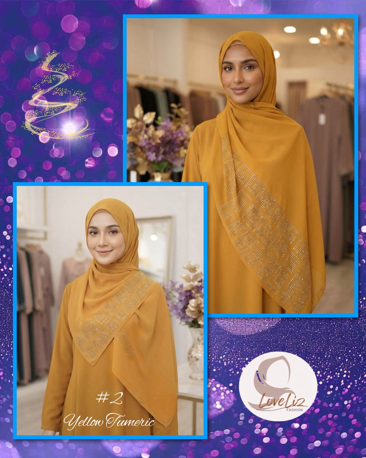 Royal Diamente Chiffon Shawl (SHL_0826/003)
