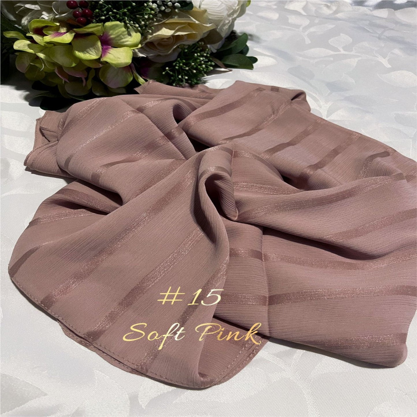 Shawl Chiffon Muna Lining (#MM) - Elegant Muslimah Hijab Accessory