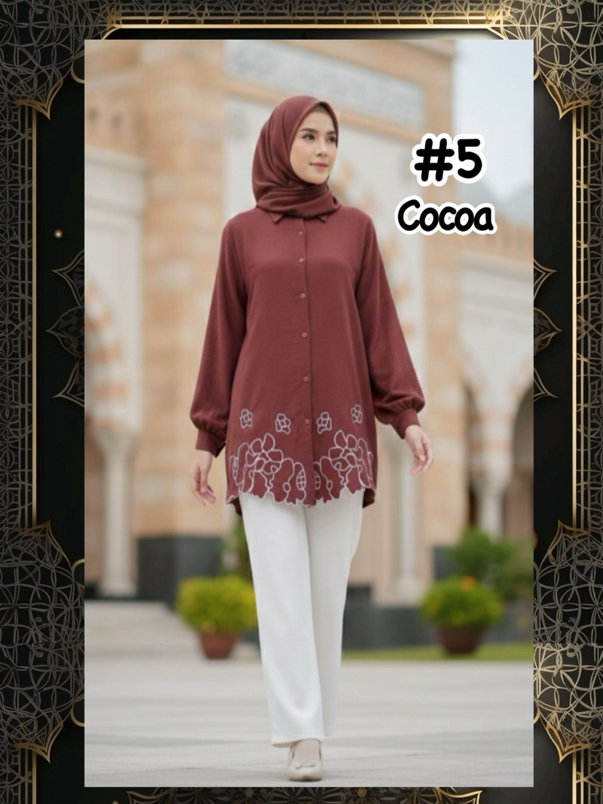 Top Blouse with Lower Embroidery (BLSE- 1026) (#P612KNG)