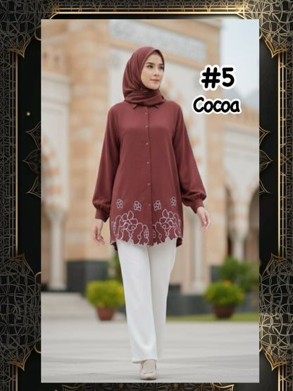 Top Blouse with Lower Embroidery (BLSE- 1026) (#P612KNG)