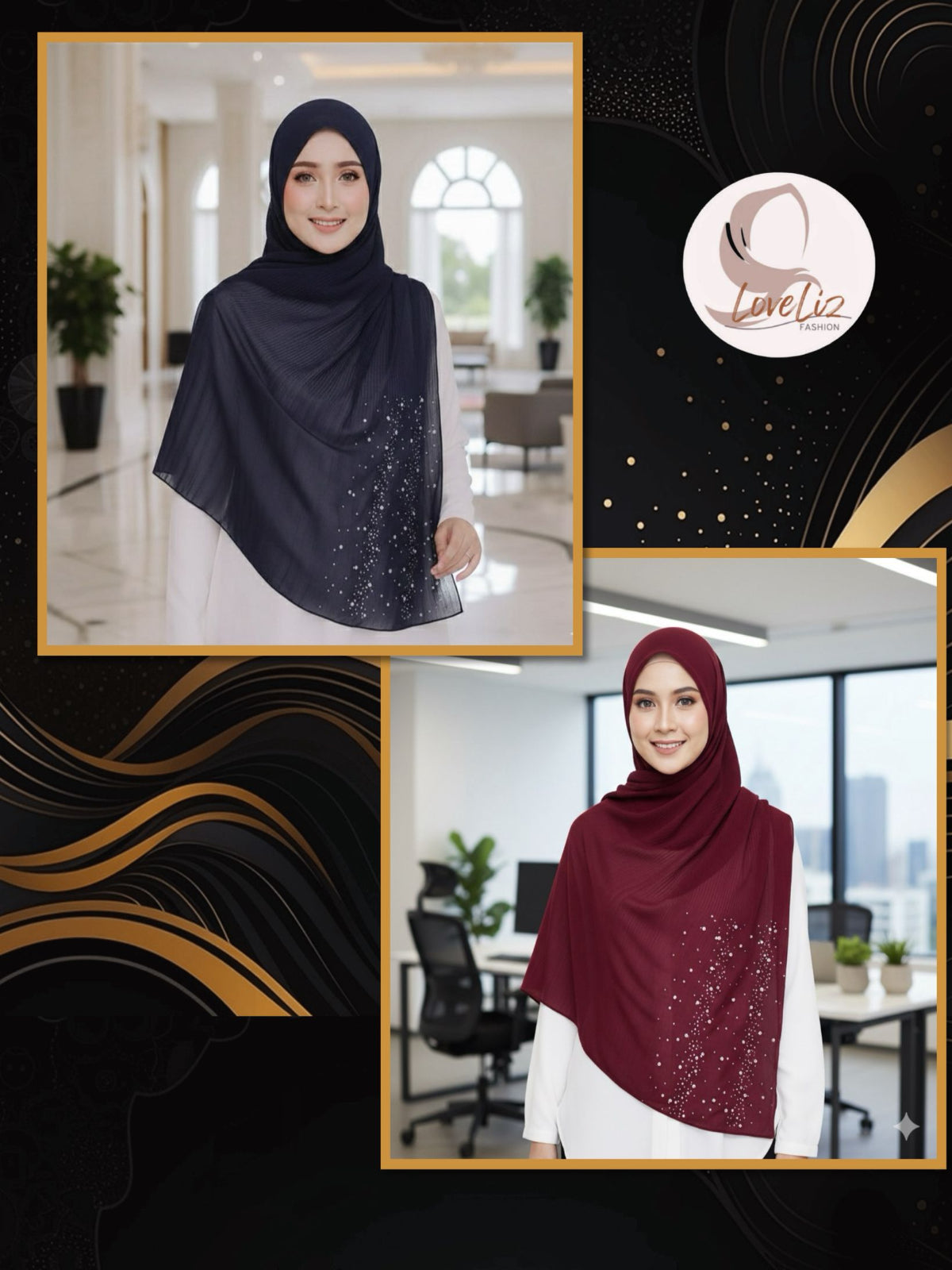 Shawl Chiffon Pleated Crush (SHL_0326/044)