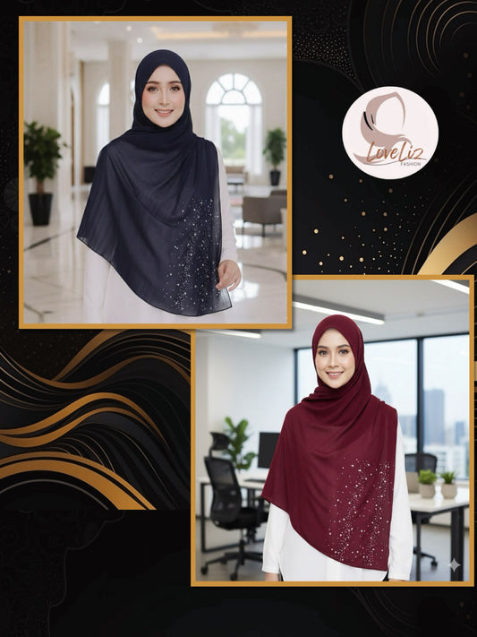 Shawl Chiffon Pleated Crush (SHL_0326/044)