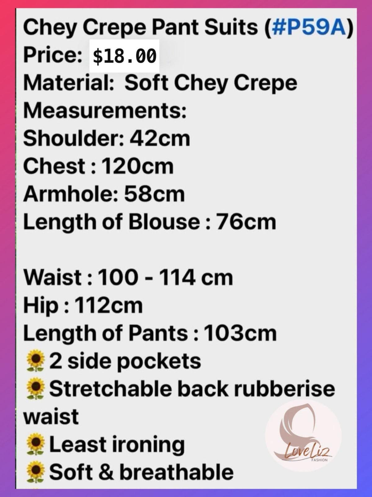 Chey Crepe Pants Suits (PANTS_0426/011) (#P59A)
