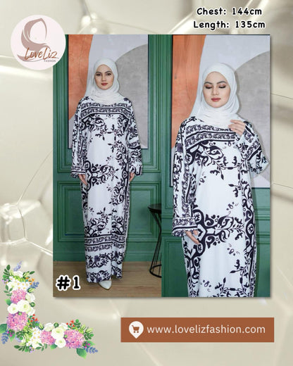 Long Printed Dress (LODR- 1007/3(D)) (#FFKNG)