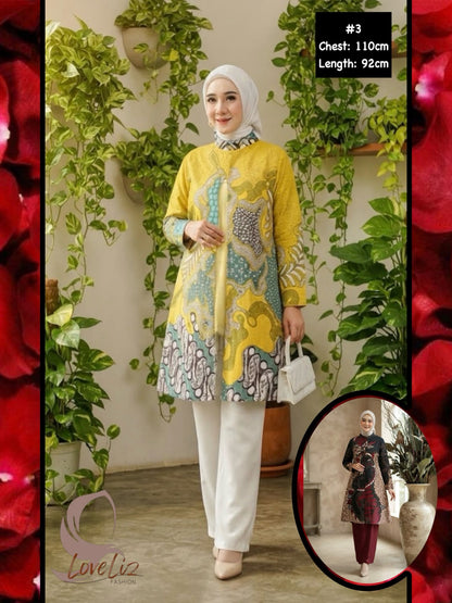 Batik Long Cardigan Styled Tunic (BADR_1026/006) (#ANIS)