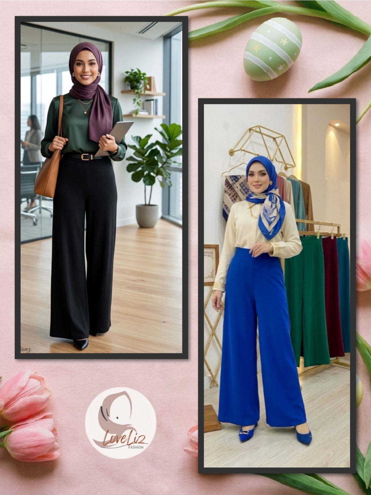 Elegant High-Waist Palazzo Pants (PLZ_0426/001) (#KNG)