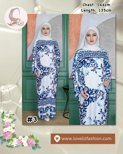 Long Printed Dress (LODR- 1007/3(D)) (#FFKNG)