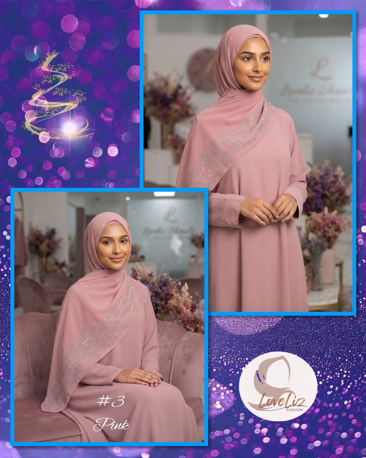 Royal Diamente Chiffon Shawl (SHL_0826/003)