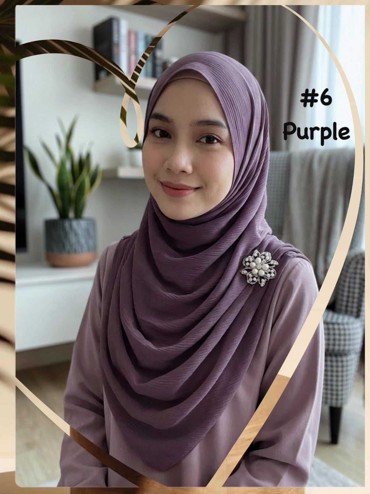 Shawl Chiffon Muna (SWL_1026/057) (#MM)