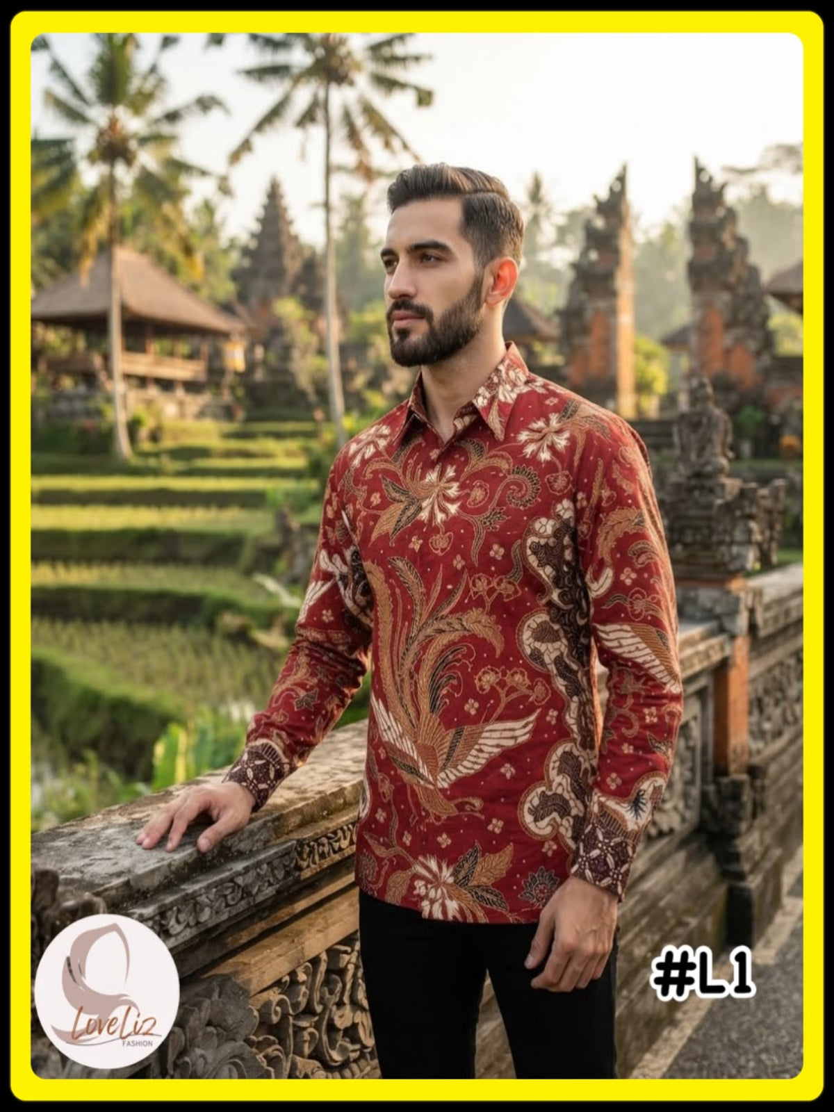 Batik Solo Long Sleeves Shirt - (BALS_0926/002) (#PE)