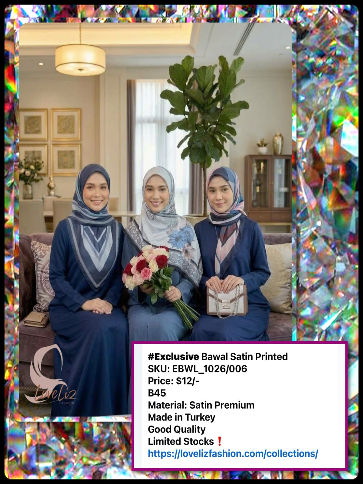 Exclusive Bawal Satin Printed (EBWL_1026/006)