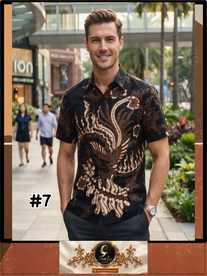 Batik Solo Short Sleeves Shirt- (BASS_0926/003) (#PE)