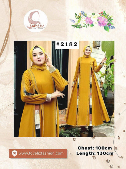 Exclusive Colored Turkish Abaya with Swarovski Embroidery (ABYA_0226/185-205) (SN 1021- 2183)