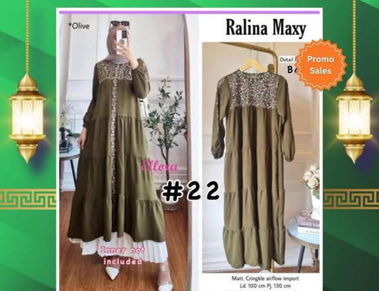 Ralina Maxy in Olive model 22 (#PE) - Your Go-To Maxi Dress