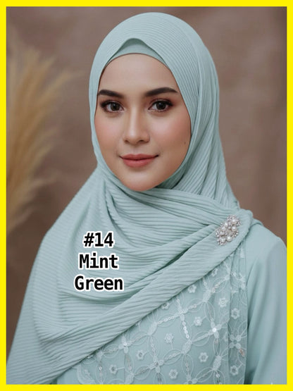 Shawl Chiffon Pleated Lace (SHL_0326/037)