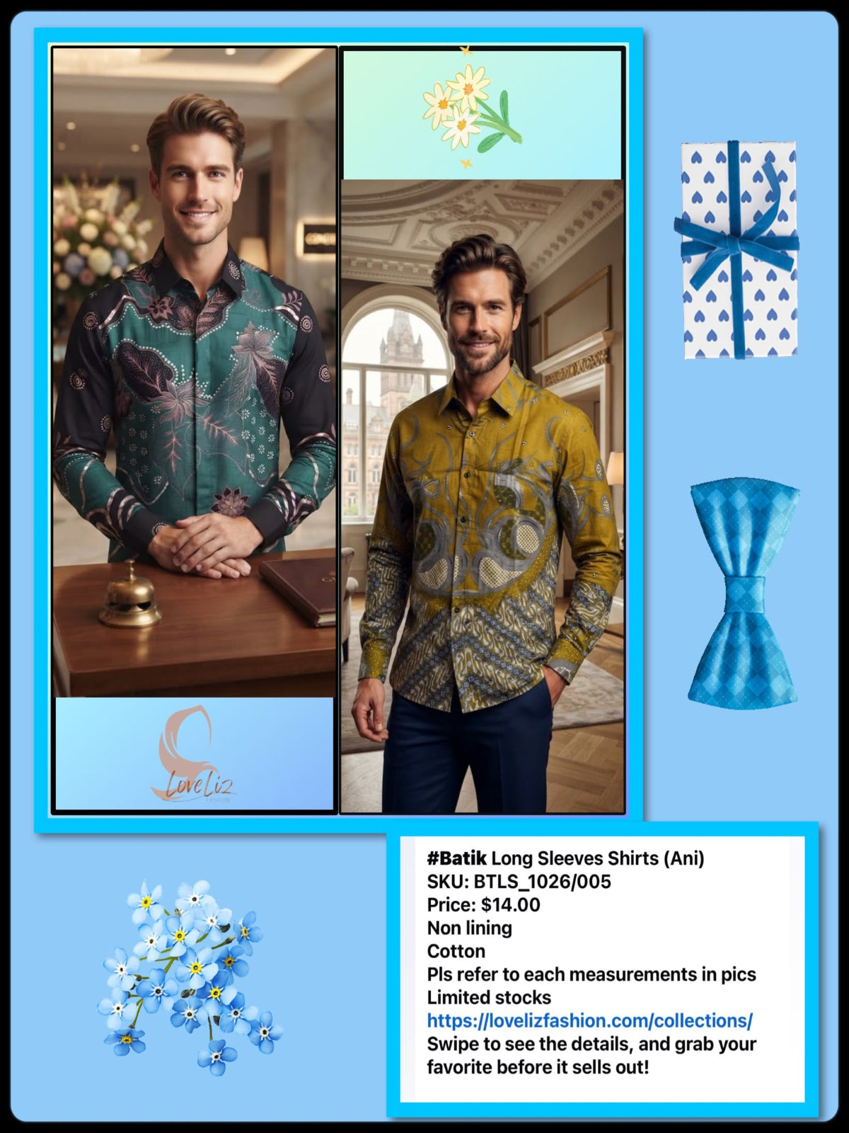 Batik Long Sleeves Shirts - (BTLS_1026/005) (#ANI)