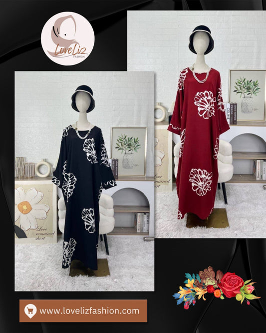 Long Printed Dress (LODR- 1007/3(A)) (#FFKNG)