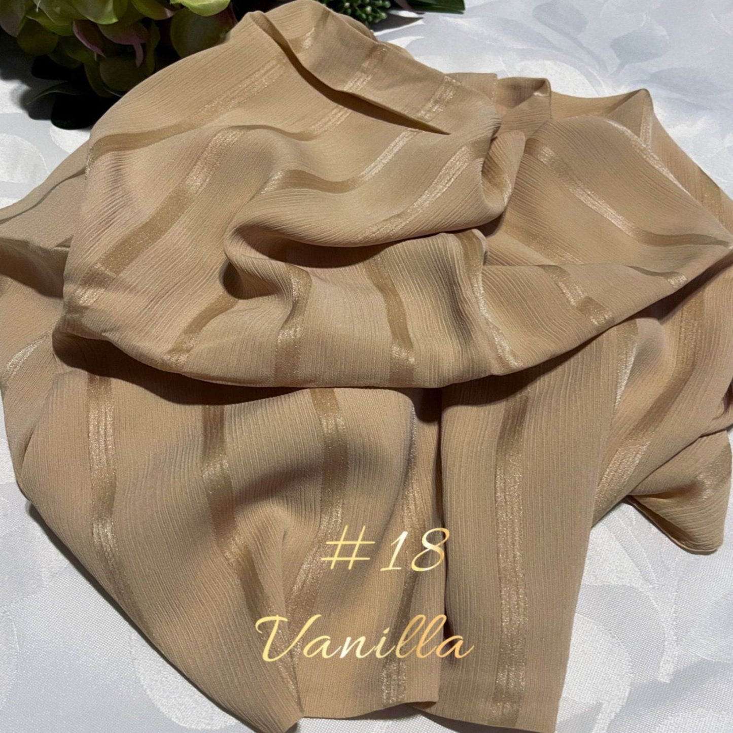 Shawl Chiffon Muna Lining (#MM) - Elegant Muslimah Hijab Accessory