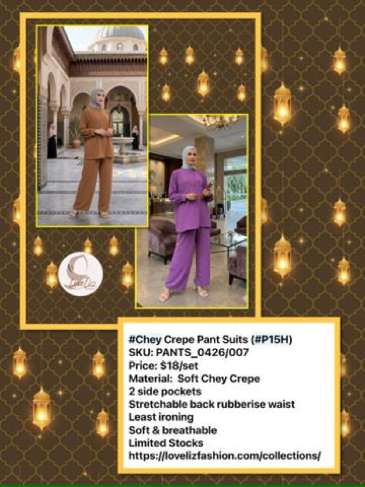 Chey Crepe Pants Suits (PANTS_0426/007) (#P15H)
