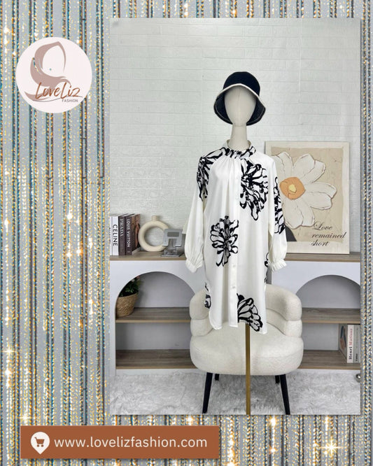 Floral Printed Tunic (LODR- 1015) (#P7KNG)