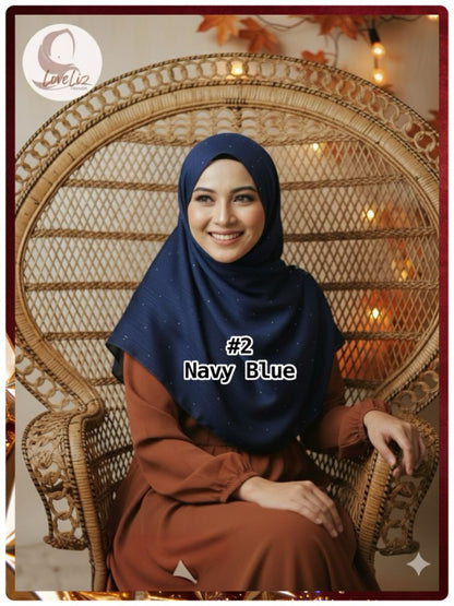 Shawl Satin Muna Diamonds (SHL_0326/065) (#ZSKN7) (🔥 2 pcs for $24/-🔥)