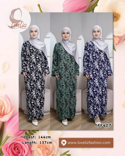 Long Printed Dress (LODR- 1007/3(C)) (#FFKNG)