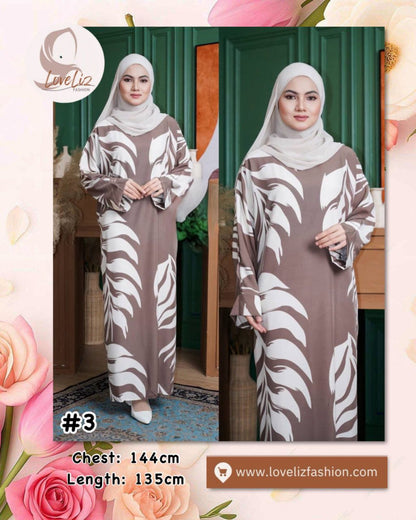 Long Printed Dress (LODR- 1007/3(C)) (#FFKNG)