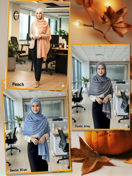 Wide Shawl Cotton Denim (SHL_0226/026)