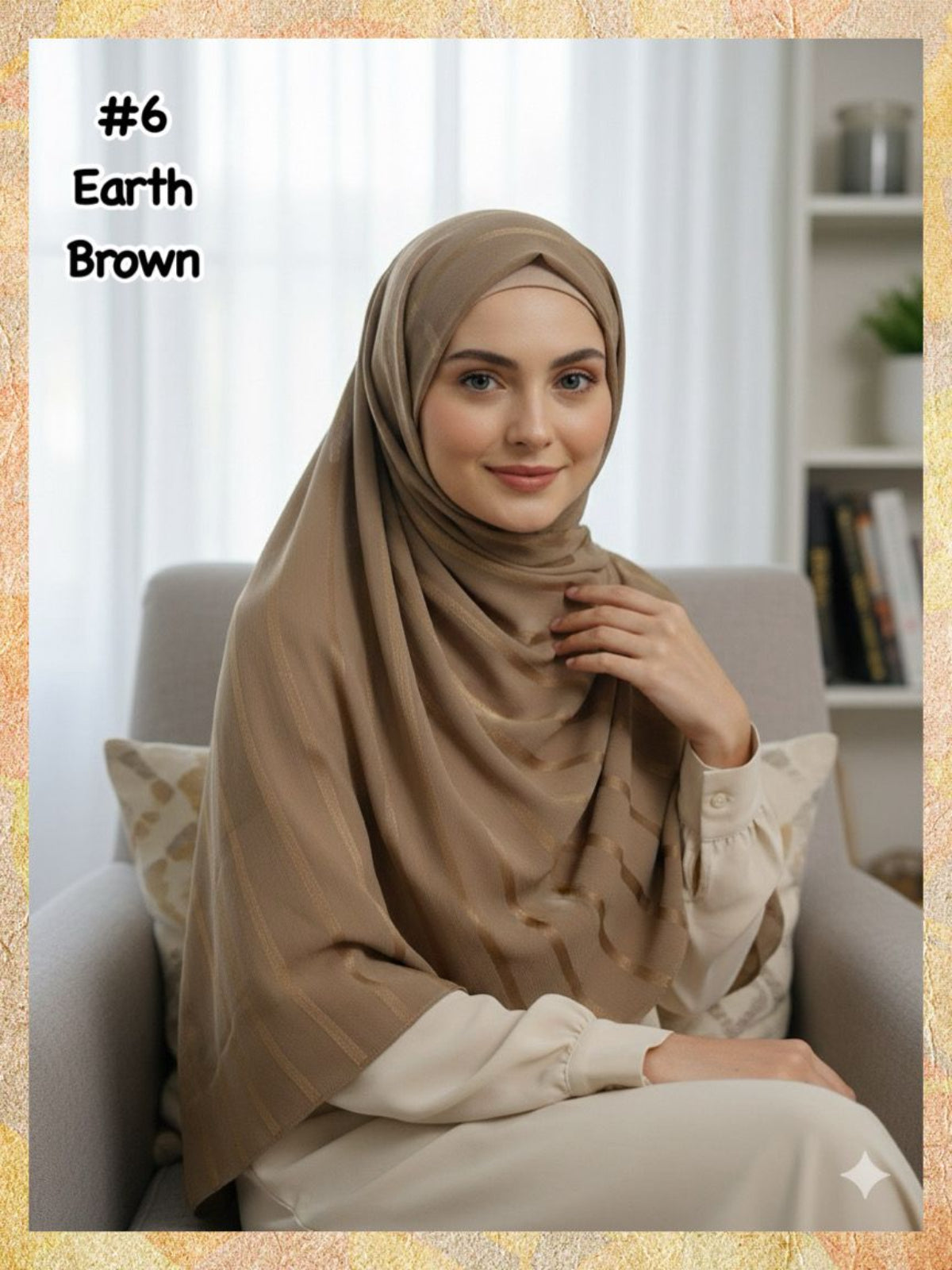 Shawl Chiffon Muna Lining (SHWL- 1059) (#MM)