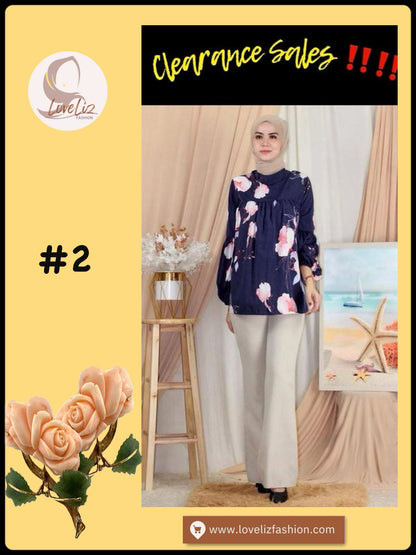 Top Modern Printed Blouse (BLSE-1005) (Top Only)