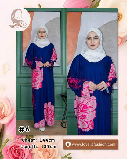 Long Printed Dress (LODR- 1007/3(C)) (#FFKNG)
