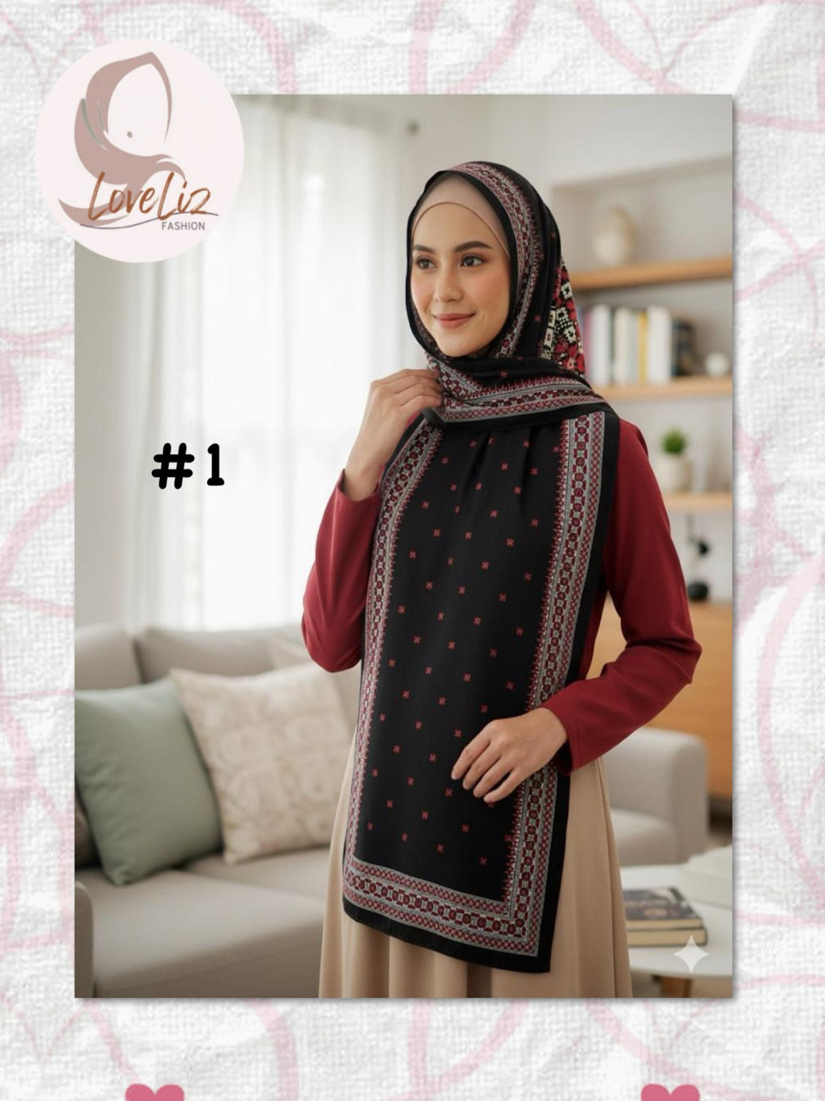 Shawl Heavy Chiffon LLF (LLF/SHWL- 1001) (#LLF)
