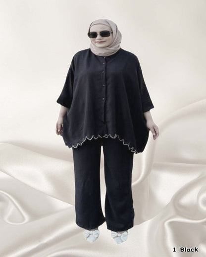 Poppy Two Tones Pants Suits (PANTS-1022) (#P127.KNG)