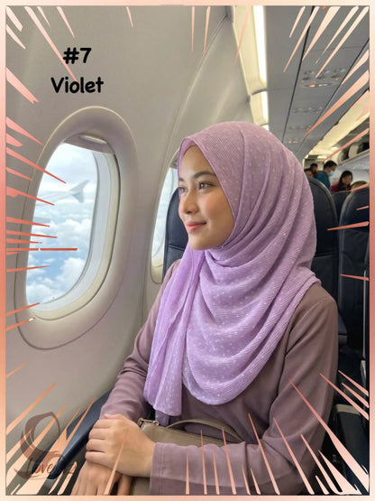 Shawl Crush Pleated Fiona (SHL_1026/038) (🔥 5 pcs for $35.00🔥)