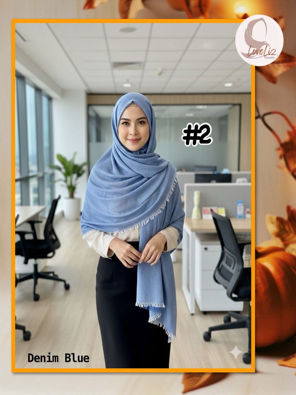 Wide Shawl Cotton Denim (SHL_0226/026)