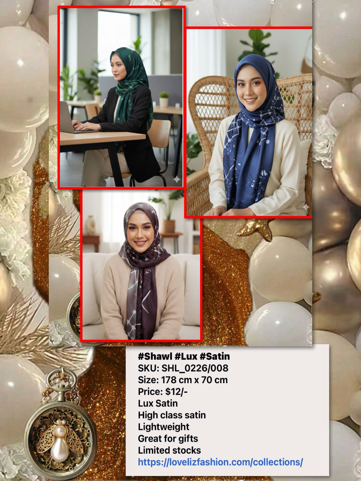Shawl Lux Satin (SHL_0226/008)