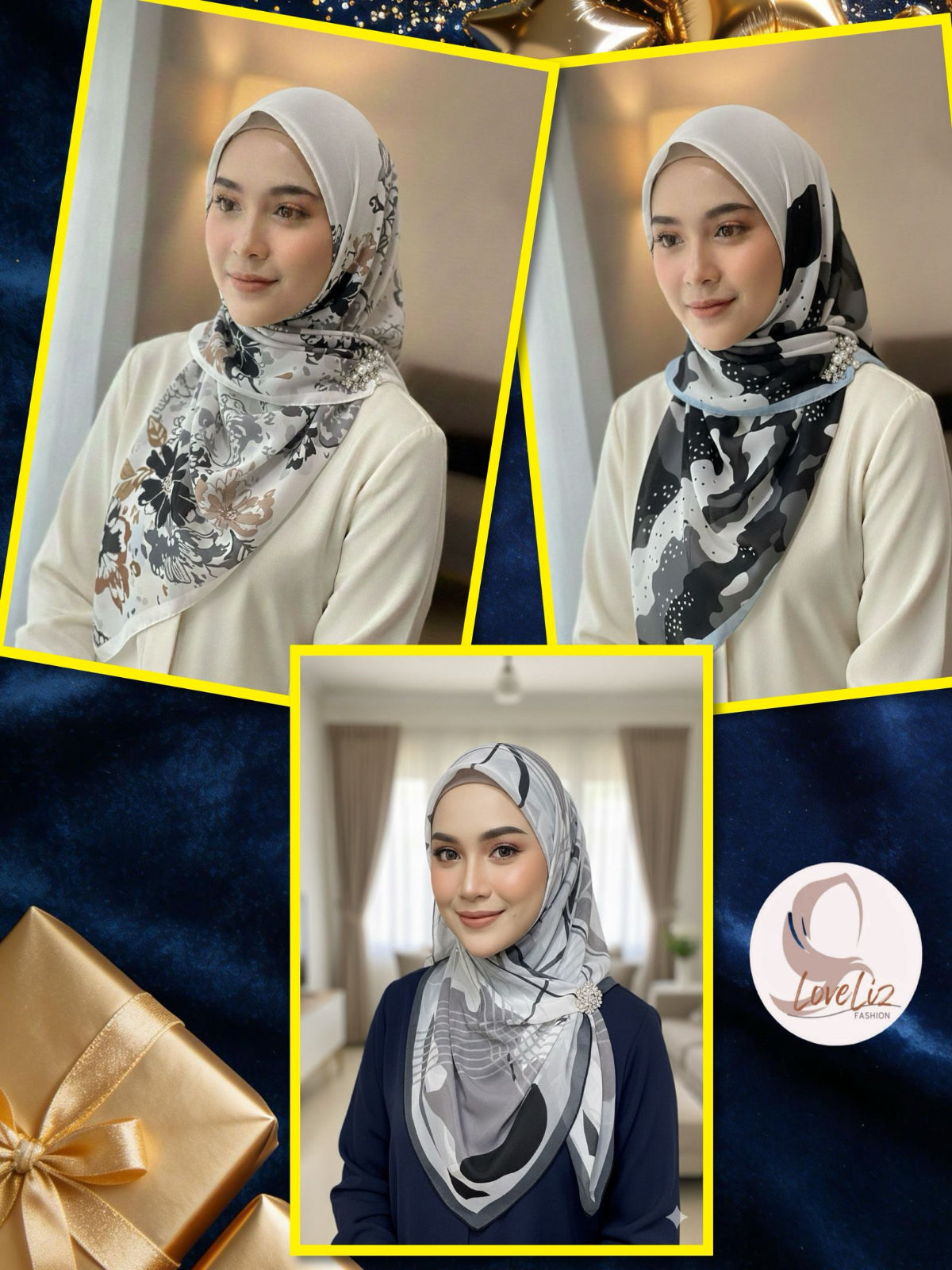 Chiffon Voile Bawal with Printed Design (BWL_0226/017)
