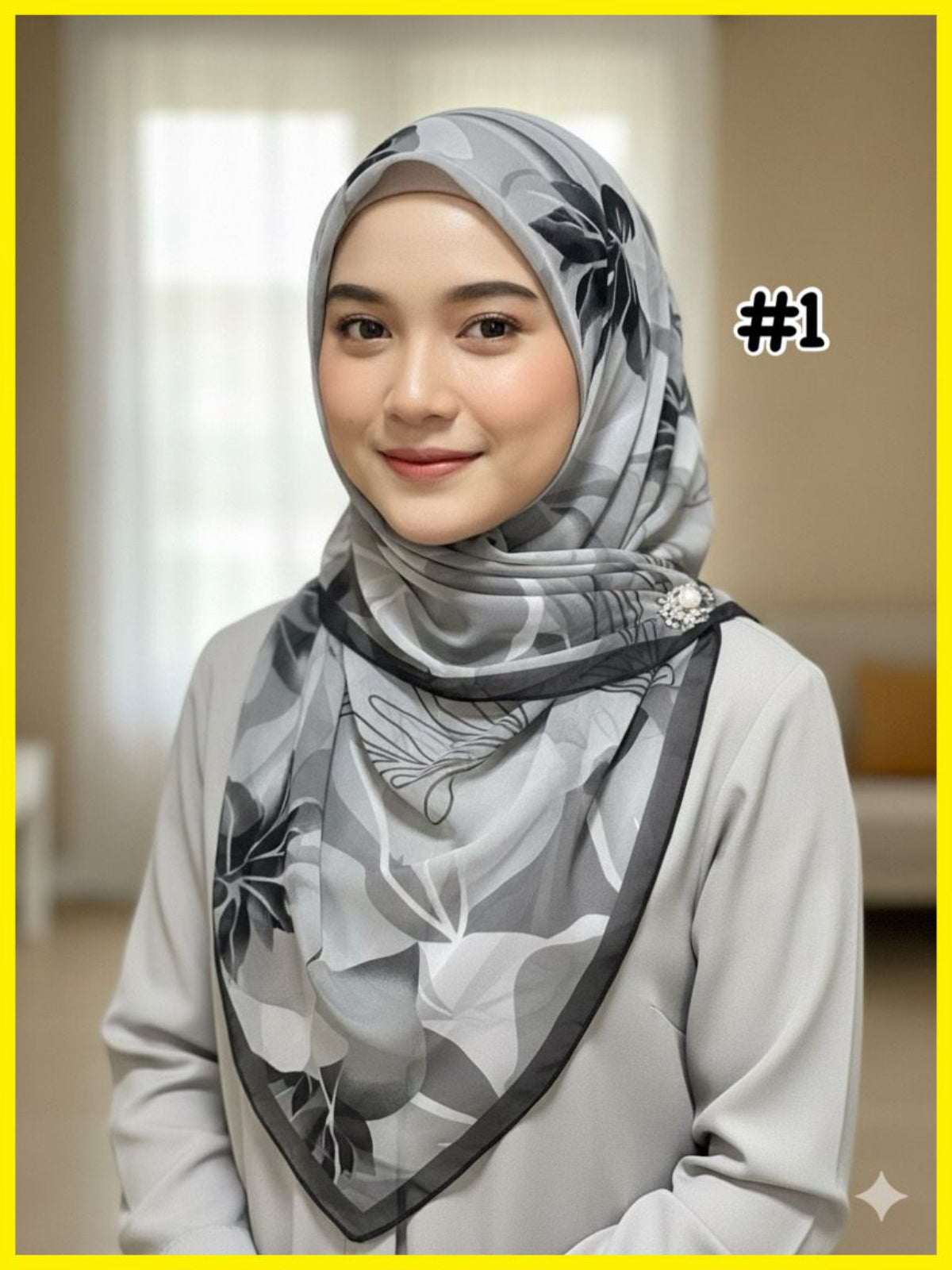 Chiffon Voile Bawal with Printed Design (BWL_0226/017)