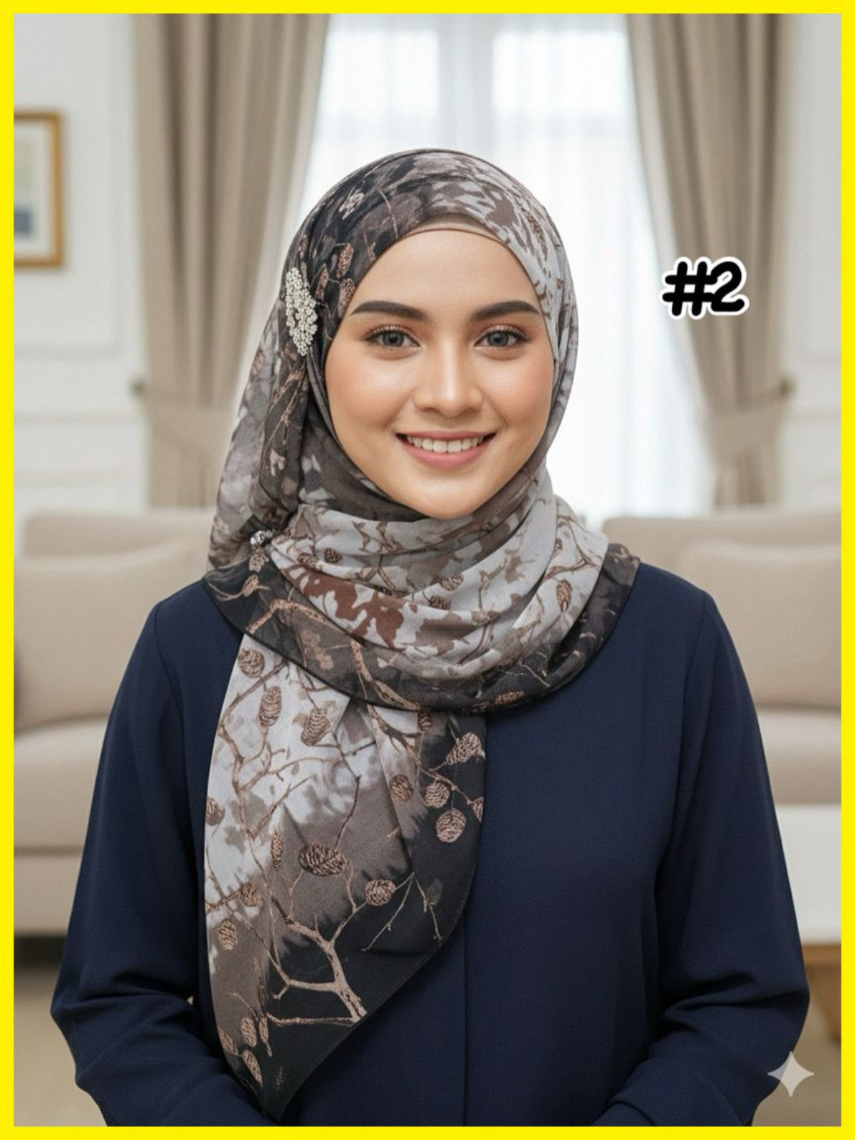 Chiffon Voile Bawal with Printed Design (BWL_0226/017)