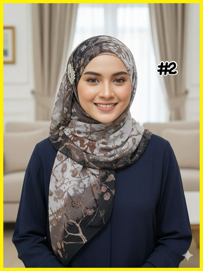 Chiffon Voile Bawal with Printed Design (BWL_0226/017)