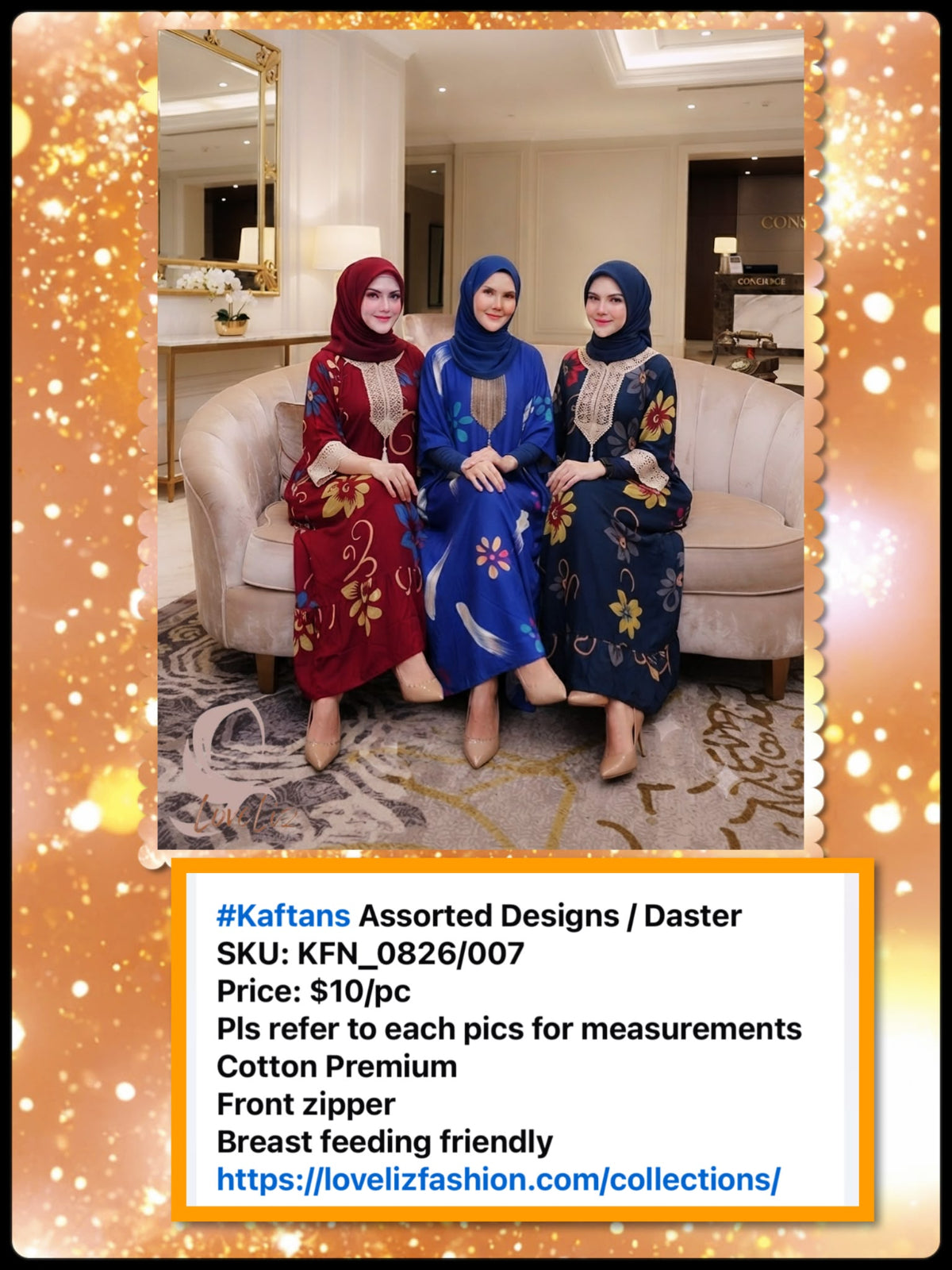 Kaftans Assorted Designs/Daster (KFN_0826/007)