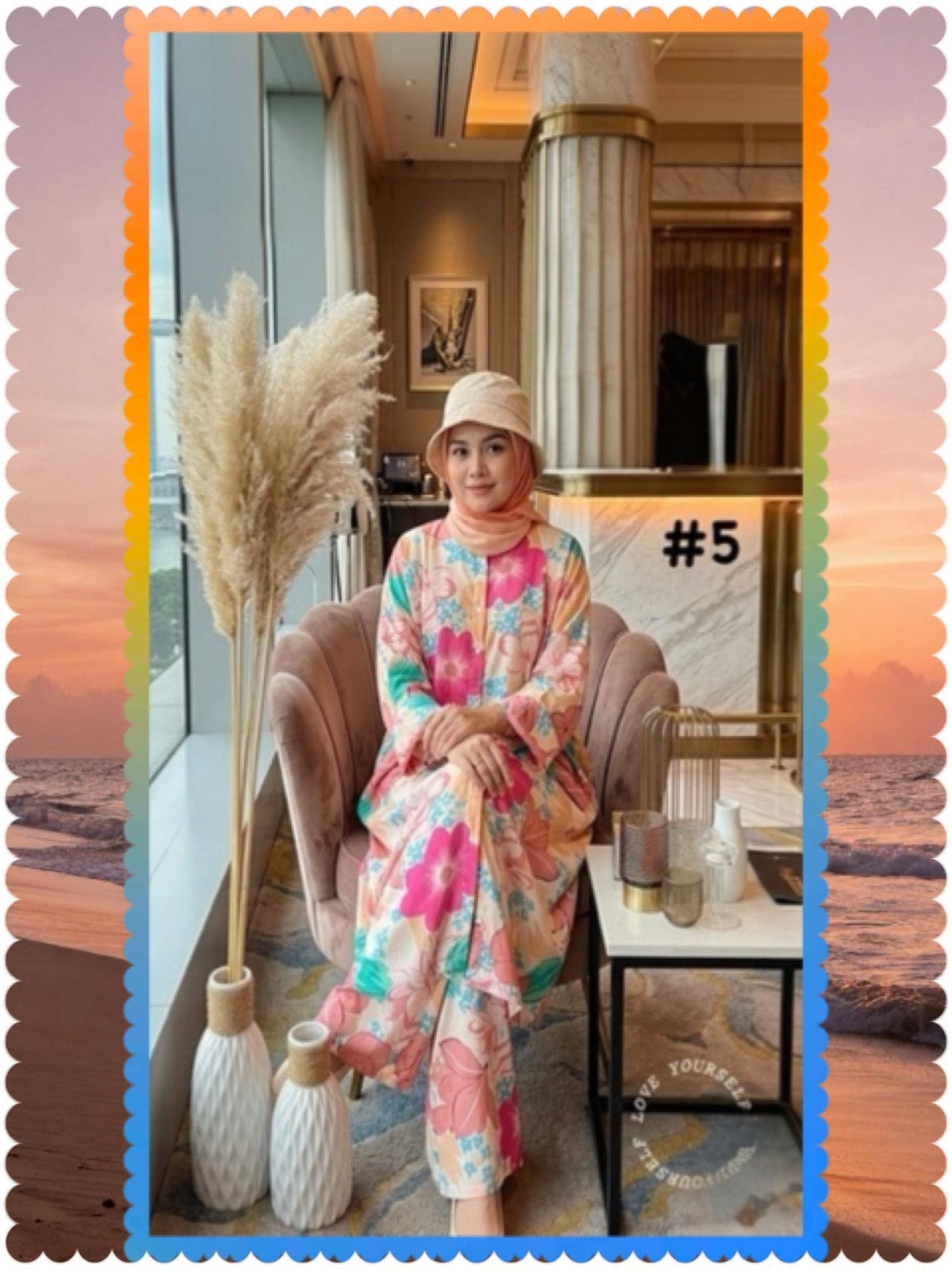 Pants Suits Floral Vietnamese Printed (PANTS_0526/021) (#D72KNG)