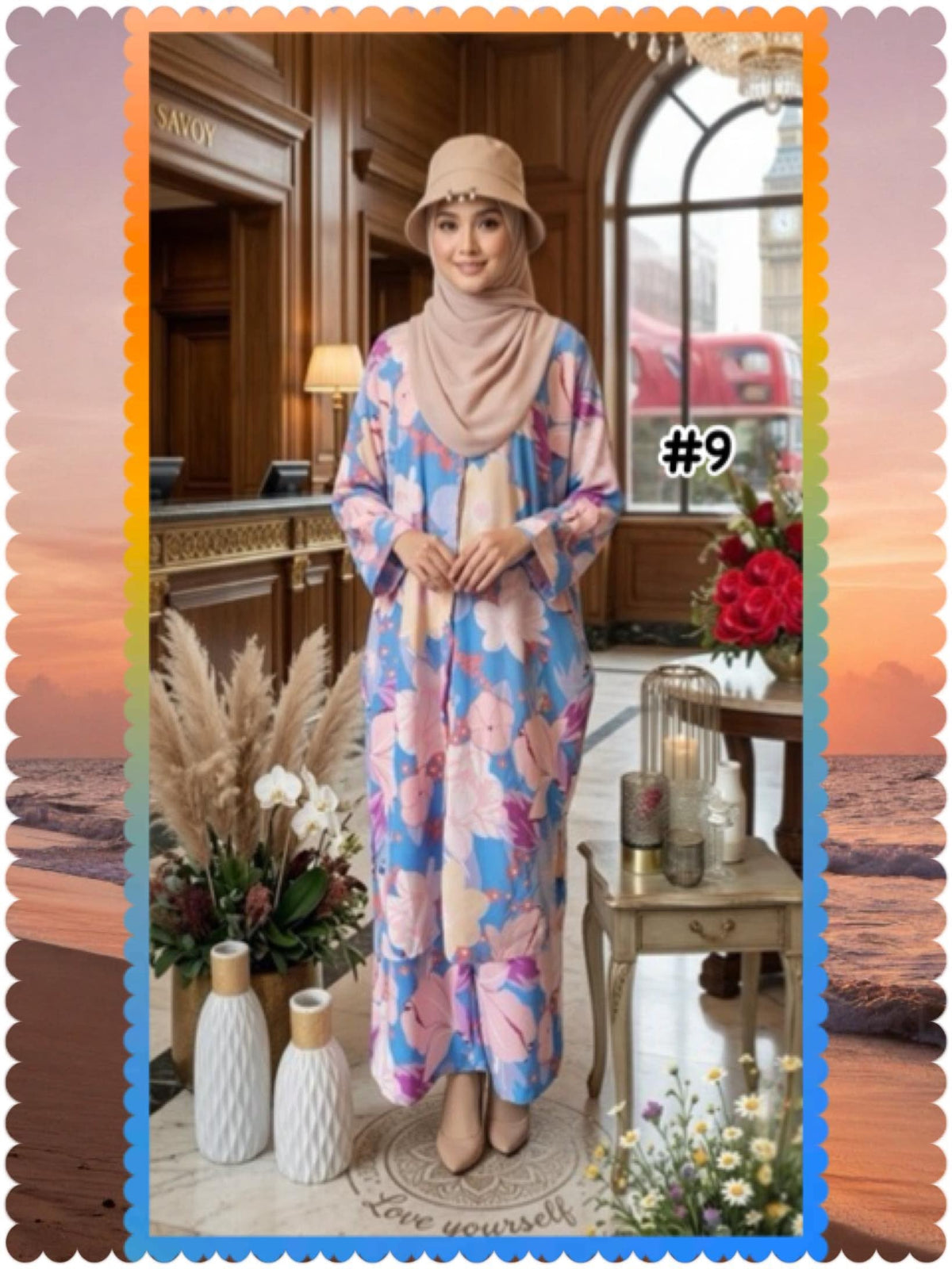 Pants Suits Floral Vietnamese Printed (PANTS_0526/021) (#D72KNG)